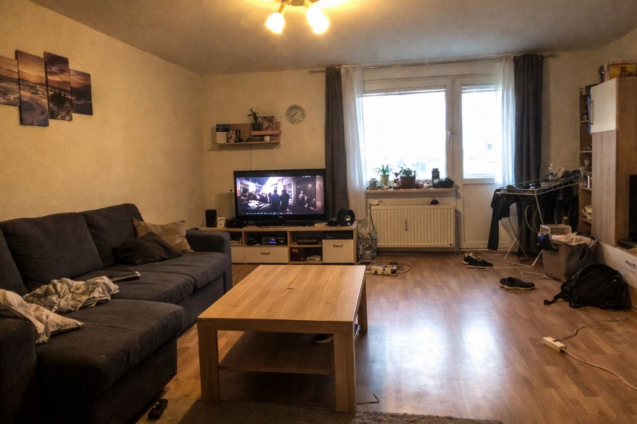 Smartphone-Foto – schlechte Belichtung, unaufgeräumt